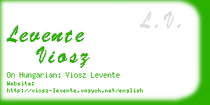 levente viosz business card